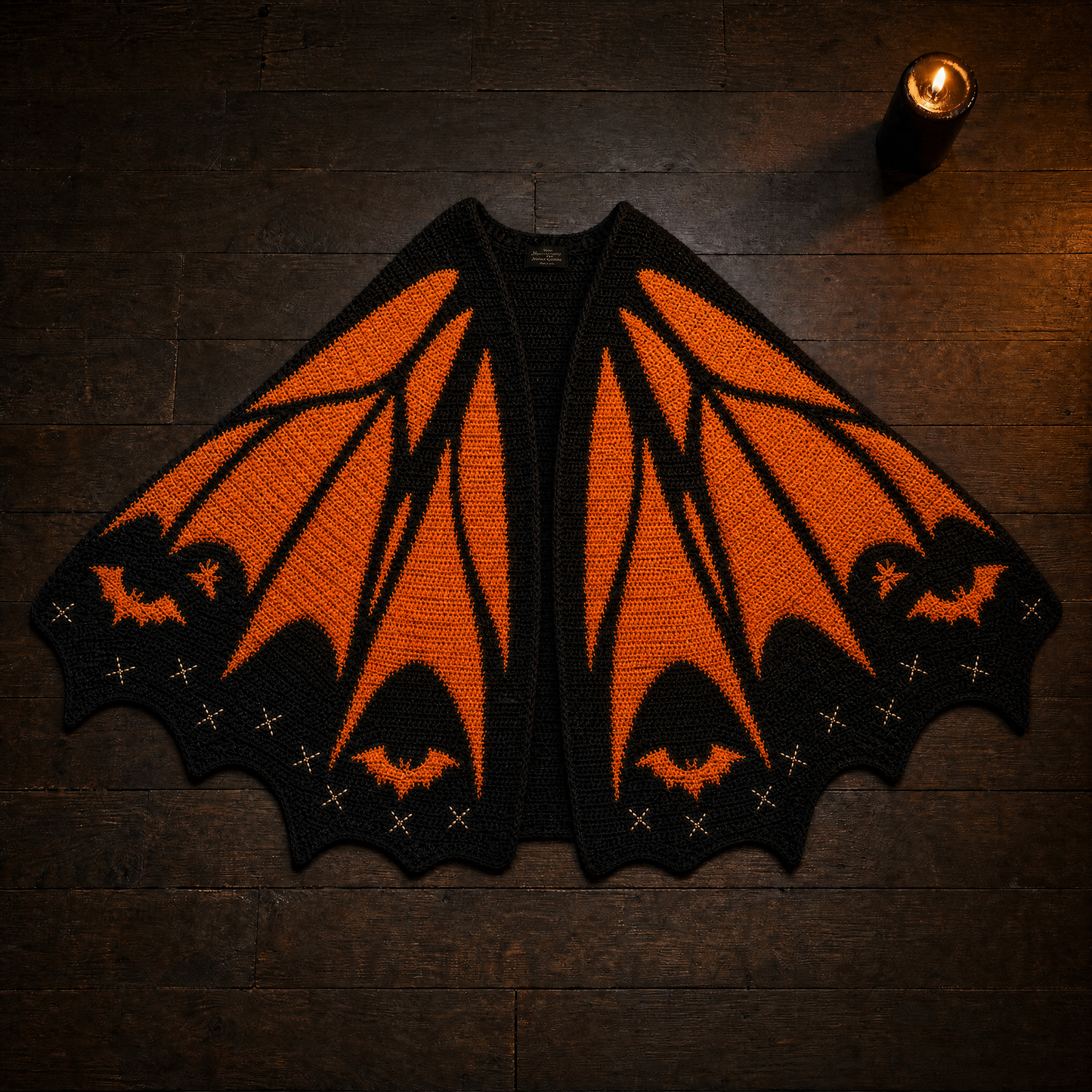 Bat Wing Cardigan - Pumpkin Orange