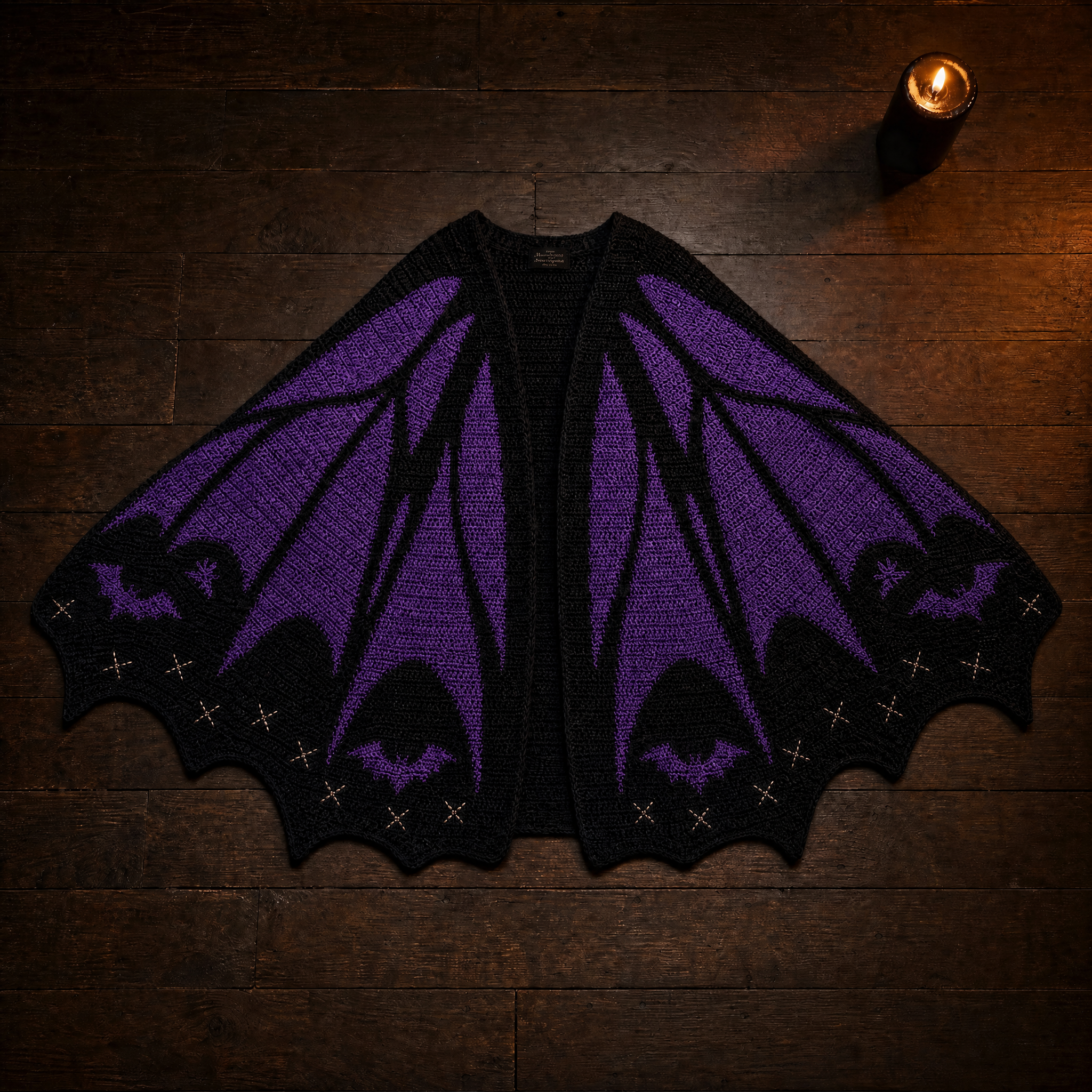 Bat Wing Cardigan - Dark Violet