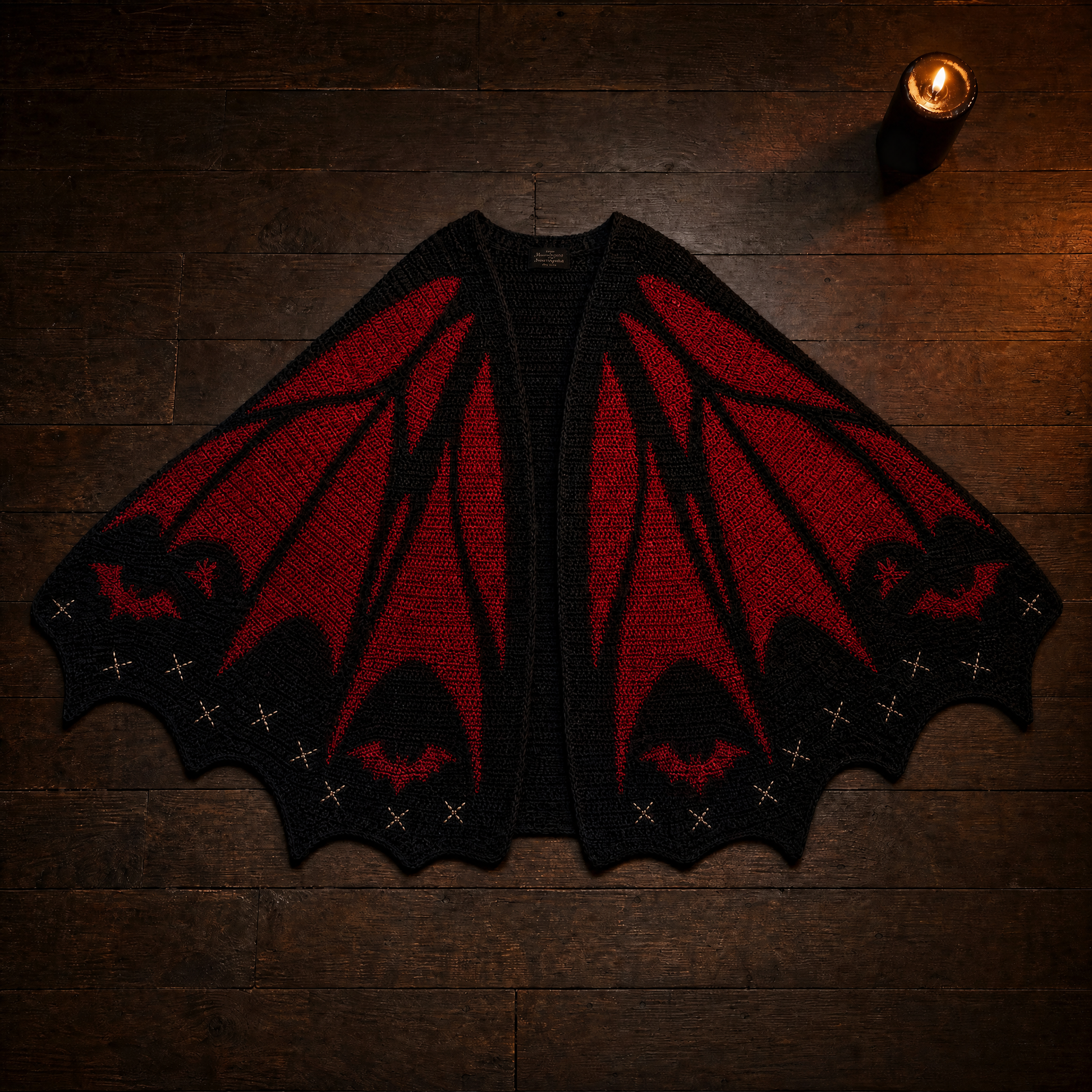 Bat Wing Cardigan - Crimson